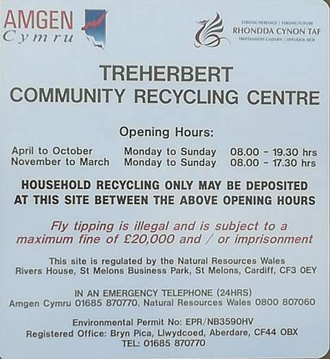 Treherbert Recycling Centre photo